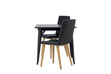 Tempe Matgrupp 80 cm Rektangulär med 2 Today stolar - Svart - Products - Möbler - Bord & matgrupp - Matgrupp