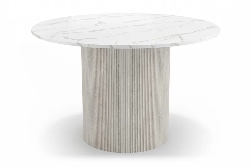 Uppveda Matbord 120 cm Rund med 4 Gemmiano Stolar - Vit - Products - Möbler - Bord & matgrupp - Matgrupp