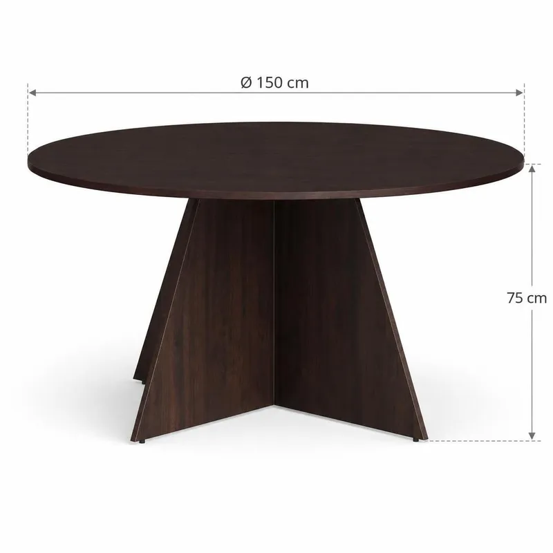 Vera Runt Matbord ø150 cm Fanér - Rökt ek - Products - Möbler - Bord & matgrupp - Matbord & köksbord