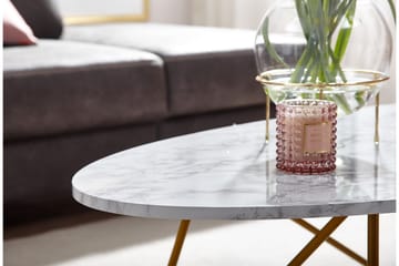 Willowdale Soffbord 120 cm Ovalt - Vit/Guld - Products - Möbler - Bord & matgrupp - Soffbord