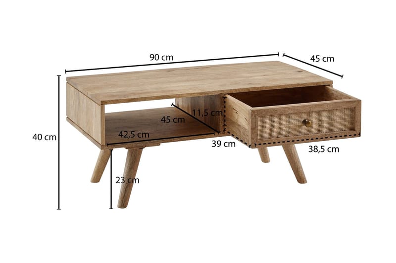 Willowdale Soffbord 45 cm - Brun - Products - Möbler - Bord & matgrupp - Soffbord