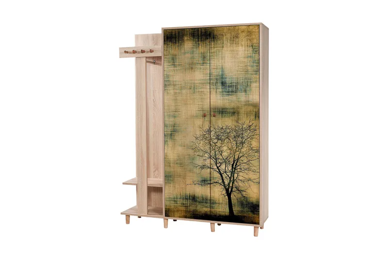 Brokind Klädförvaring 135 cm, Ek/Brun
