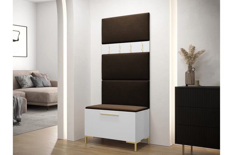 Dunvegan Hallmöbelset 84x46 cm - Vit - Products - Möbler - Hallmöbler - Möbelset för hall & entre