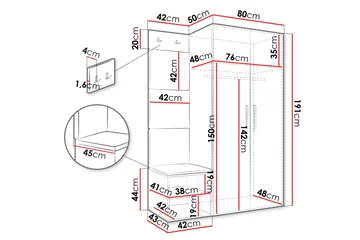 Farosa Hallmöbelset - Beige/Vit - Products - Möbler - Hallmöbler - Möbelset för hall & entre