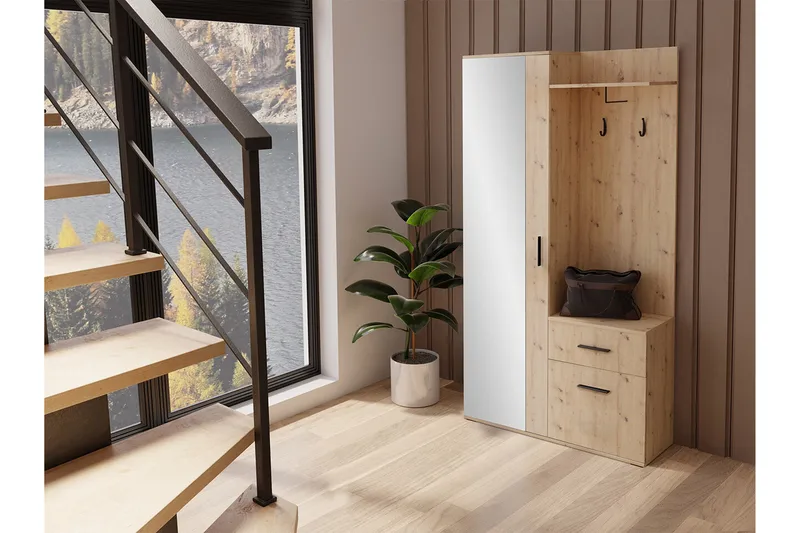 Rosehall Hallmöbelset 97x30 cm 195x Brown - Products - Möbler - Hallmöbler - Möbelset för hall & entre