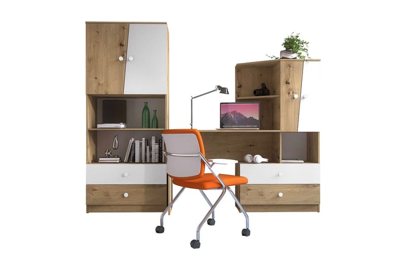 Möbelset för Kontor NERO - Natur/Vit - Products - Möbler - Kontorsmöbler - Möbelset för kontor