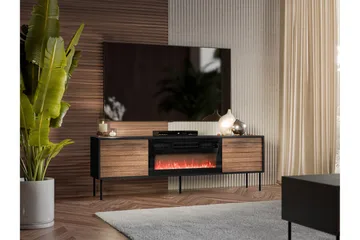 Belonger Tv-bänk 180 cm - Svart/Valnöt - Products - Möbler - TV- & Mediamöbler - TV bänk & mediabänk