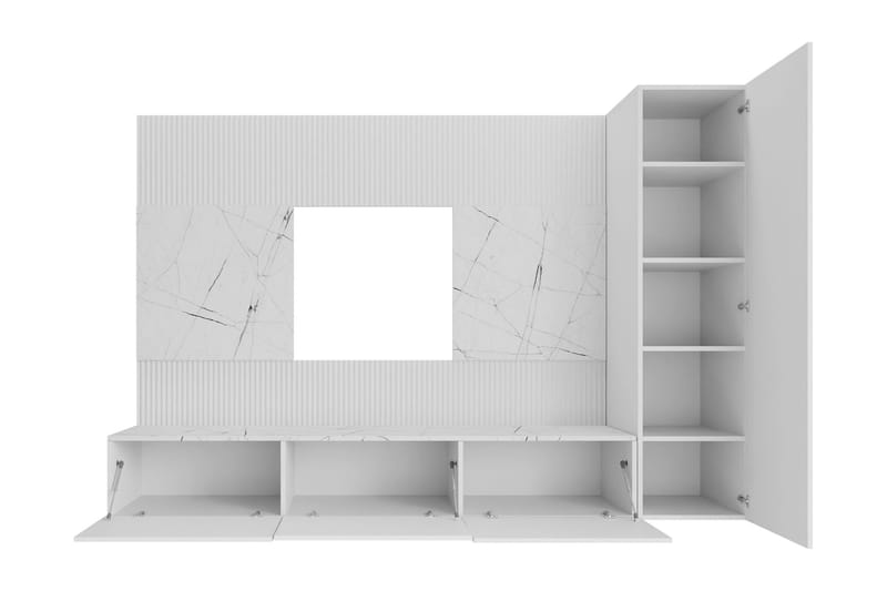 Bernice Tv-skåp 220x38 cm - Svart - Products - Möbler - TV- & Mediamöbler - TV-möbelset