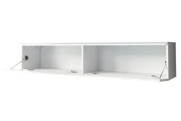 Cuguen TV-bänk 140 cm LED-belysning - Vit/Vit LED - Products - Möbler - TV- & Mediamöbler - TV bänk & mediabänk