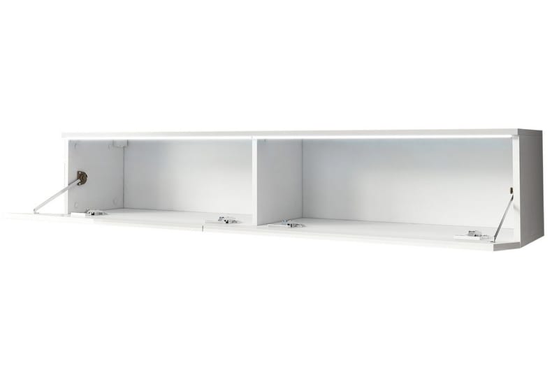 Cuguen TV-bänk 140 cm LED-belysning - Vit/Vit LED - Products - Möbler - TV- & Mediamöbler - TV bänk & mediabänk