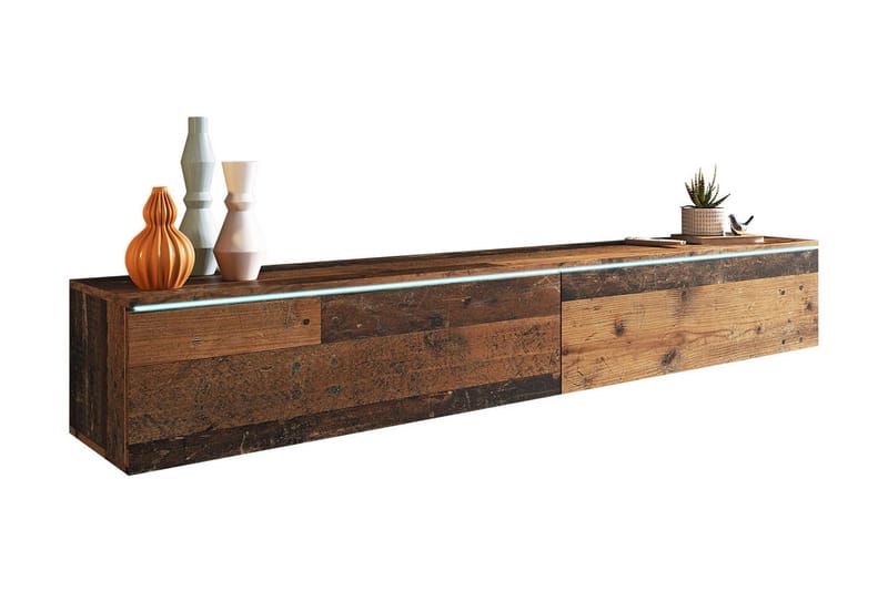 Cuguen Tv-skåp 180 cm Vit LED - Natur - Products - Möbler - TV- & Mediamöbler - TV bänk & mediabänk