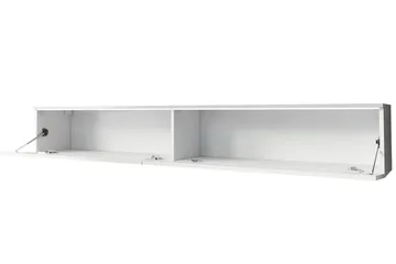 Cuguen Vägghängd Tv bänk med Förvaring 180x32x30 cm - Vit / Högglans - Products - Möbler - TV- & Mediamöbler - TV-skåp