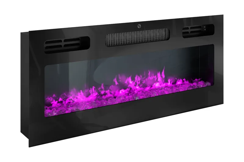 Glenndale Tv bänk med Förvaring + LED kamin + Belysning 190 cm - Vit - Products - Möbler - TV- & Mediamöbler - TV-skåp