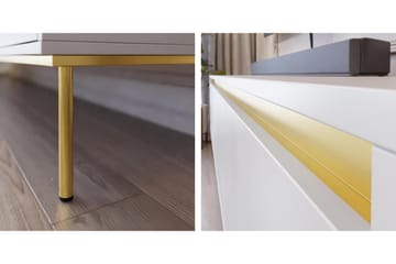 Hollander Tv-bänk 150 cm - Vit/Guld - Products - Möbler - TV- & Mediamöbler - TV bänk & mediabänk