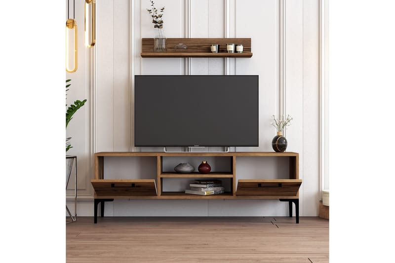 Holter Tv-bänk 140 cm - Valnöt - Products - Möbler - TV- & Mediamöbler - TV bänk & mediabänk