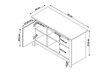 Lowboard Emerald 95x39x58 cm, Natur - 95x39x58 cm, Natur - Products - Möbler - TV- & Mediamöbler - TV bänk & mediabänk
