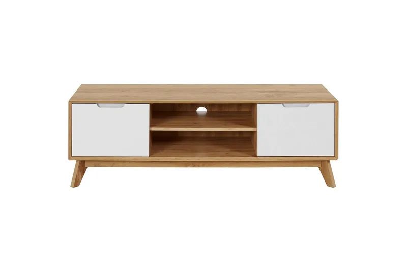 Lowboard Ezra Wotan-ek/Vit - Wotan-ek/Vit - Products - Möbler - TV- & Mediamöbler - TV bänk & mediabänk