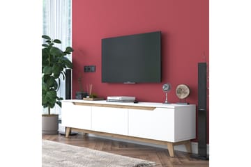 Lychester Tv-bänk 180x35 cm Vit/Brun - Hanah Home - Products - Möbler - TV- & Mediamöbler - TV bänk & mediabänk