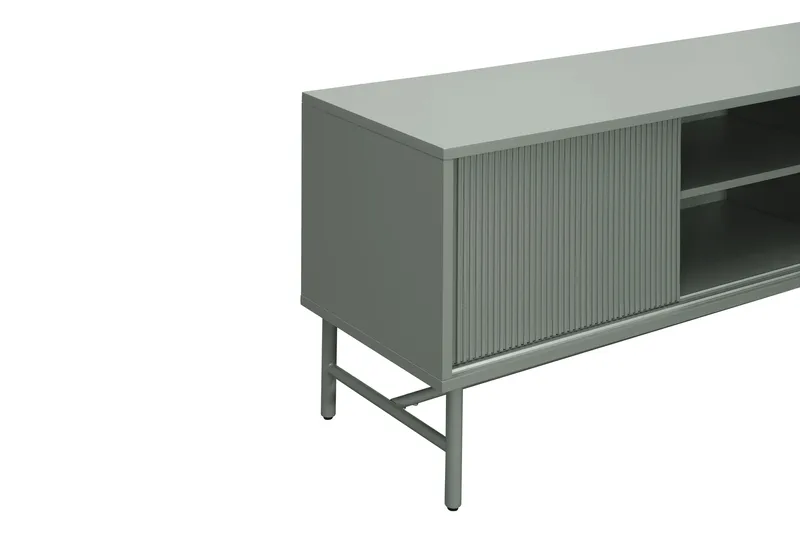 Matterhorn Smal tv-bänk med förvaring 40 cm djup 157 cm bred 58 cm hög - Grön - Products - Möbler - TV- & Mediamöbler - TV bänk & mediabänk