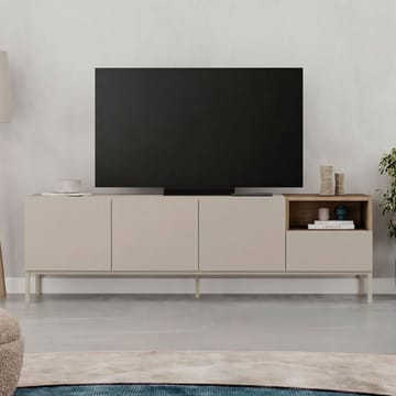 Morlen TV-bänk 180x55x41,8 cm - santstone och naturfärgad ek - Products - Möbler - TV- & Mediamöbler - TV bänk & mediabänk
