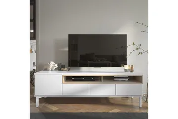 Roomers TV-Bänk 155,7 cm - Vit/Ek - Products - Möbler - TV- & Mediamöbler - TV bänk & mediabänk