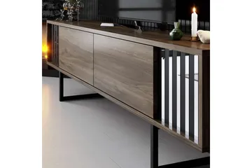 TV-bänk Jeval Valnöt / Svart - Valnöt / Svart - Products - Möbler - TV- & Mediamöbler - TV bänk & mediabänk