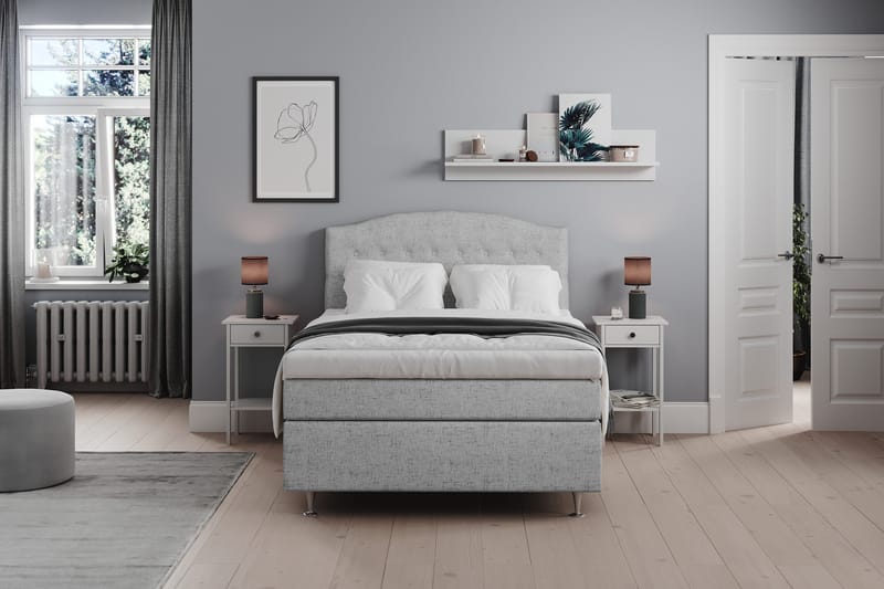 Belda Kontinentalsäng 140x200Fast - Ljusgrå - Products - Möbler - Säng - Kontinentalsäng