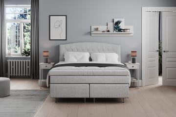 Belda Kontinentalsäng 160x200Fast/Medium - Ljusgrå - Products - Möbler - Säng - Kontinentalsäng