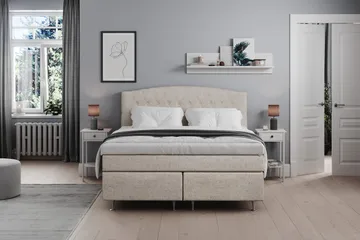 Belda Kontinentalsäng 160x200Medium - Beige - Products - Möbler - Säng - Kontinentalsäng