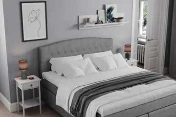 Belda Kontinentalsäng 160x200Medium - Grå - Products - Möbler - Säng - Kontinentalsäng