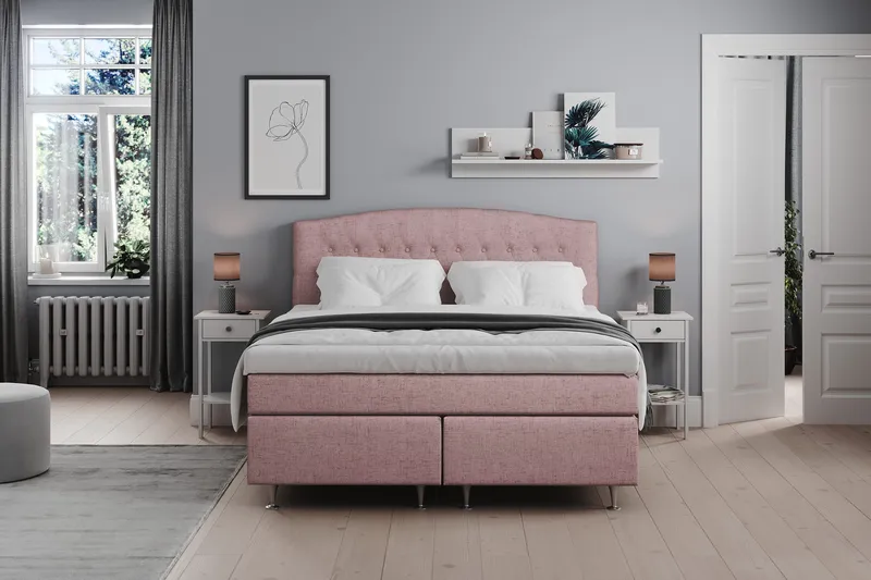 Belda Kontinentalsäng 180x200Medium - Rosa - Products - Möbler - Säng - Kontinentalsäng