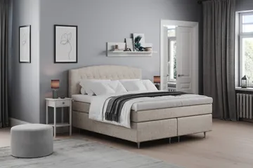 Belda Sängpaket 180x200 Fast - Beige - Products - Möbler - Säng - Kontinentalsäng