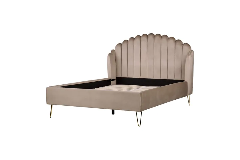 Benicio S ängram 140x200 cm, Taupe/Guld
