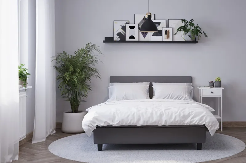 Billingen Komplett Sängpaket 140x200 cm - Grå - Products - Möbler - Säng - Kontinentalsäng