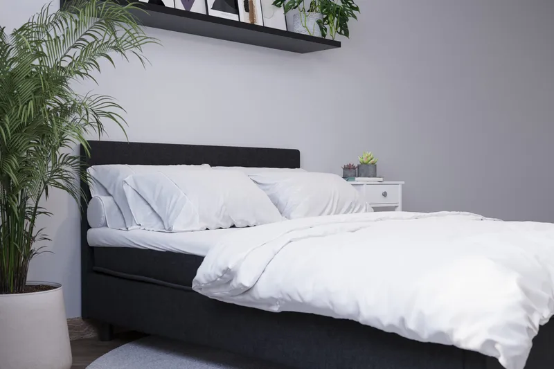 Billingen Komplett Sängpaket 90x200 cm - Svart - Products - Möbler - Säng - Kontinentalsäng