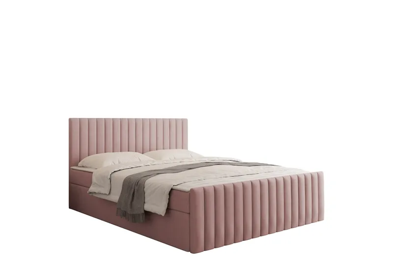 Calrosor Sängpaket Kontinentalsäng med Förvaring 180x200 cm - Rosa - Products - Möbler - Säng - Komplett sängpaket