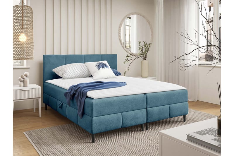 Celestine Förvaringssäng 140x200 cm - Blå - Products - Möbler - Säng - Komplett sängpaket