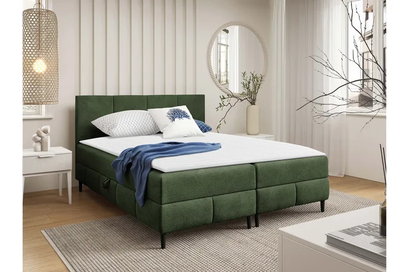 Celestine Förvaringssäng 180x200 cm - Grön - Products - Möbler - Säng - Komplett sängpaket