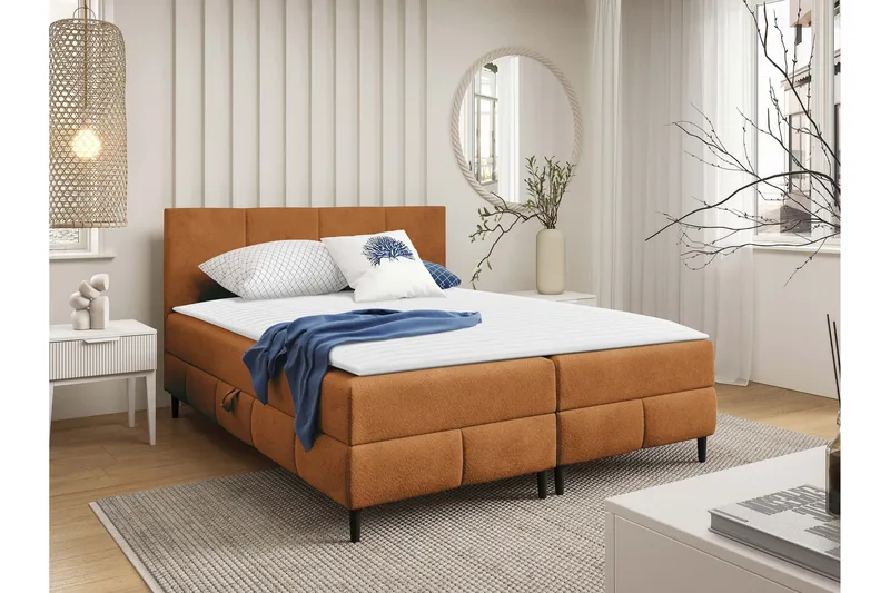 Celestine Förvaringssäng 200x200 cm, Orange
