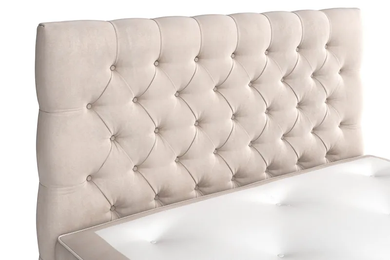 Celine Kontinentalsäng 120x200cm - Beige/Sammet - Products - Möbler - Säng - Kontinentalsäng