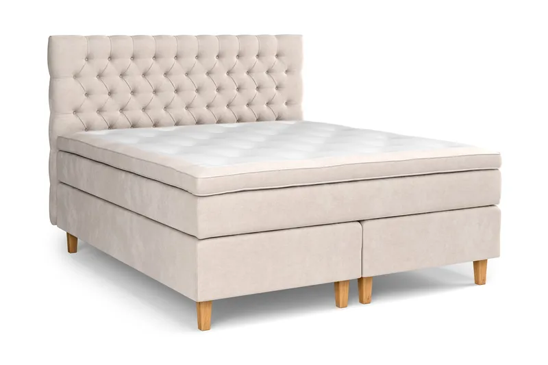 Celine Kontinentalsäng 160x200cm - Beige/Sammet - Products - Möbler - Säng - Kontinentalsäng