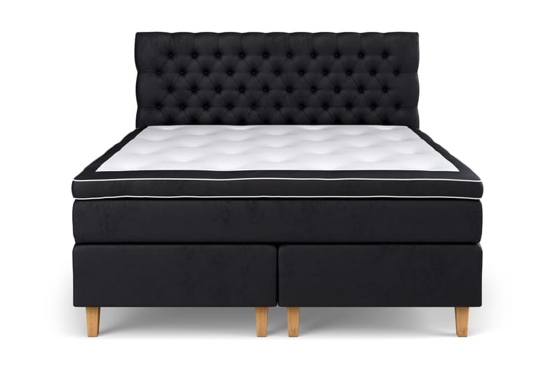 Celine Kontinentalsäng 160x200cm - Svart/Sammet - Products - Möbler - Säng - Kontinentalsäng