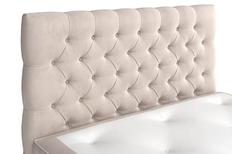 Celine Sängpaket 140x200cm - Beige/Sammet - Products - Möbler - Säng - Kontinentalsäng