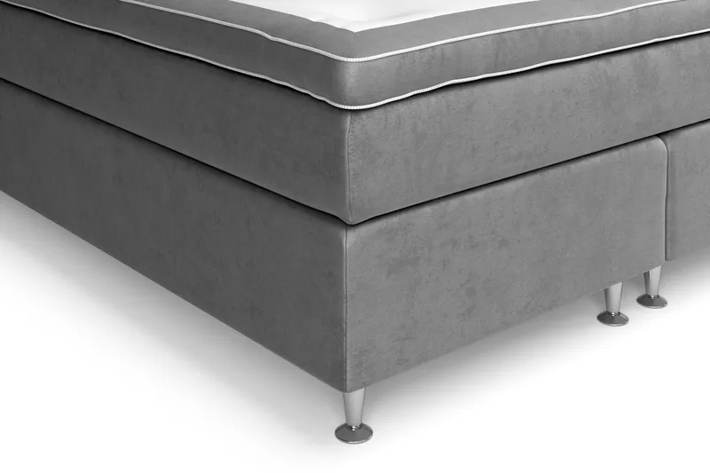 Celine Sängpaket 160x200cm - Grå/Sammet - Products - Möbler - Säng - Kontinentalsäng