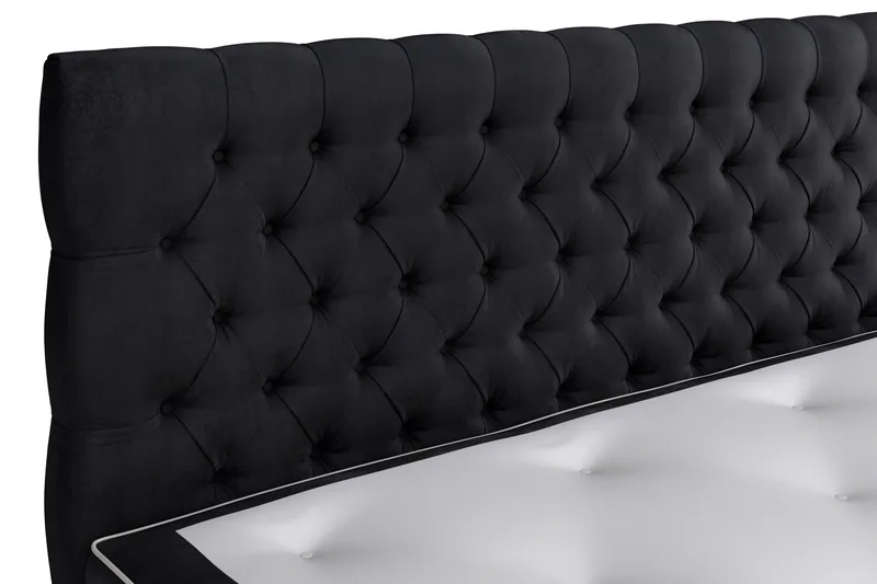 Celine Sängpaket 160x200cm - Svart/Sammet - Products - Möbler - Säng - Kontinentalsäng