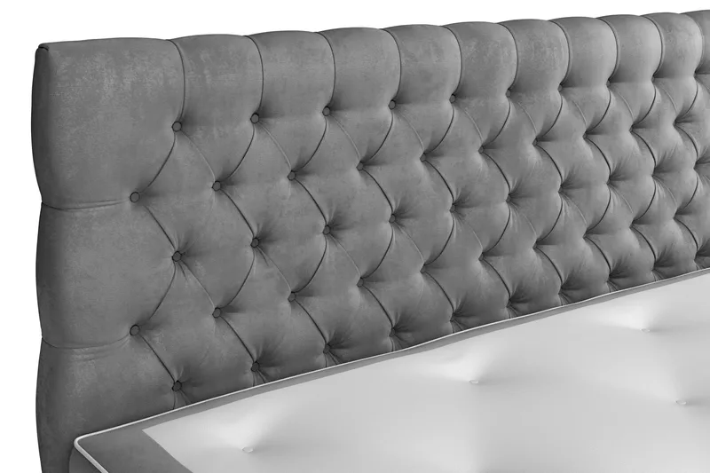Celine Sängpaket 180x200 cm - Grå / Sammet - Products - Möbler - Säng - Kontinentalsäng