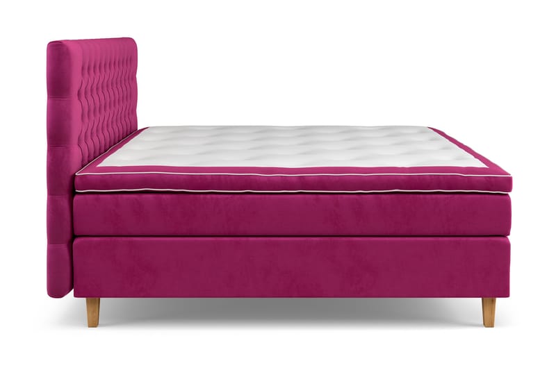 Celine Sängpaket 210x210cm - Rosa/Sammet - Products - Möbler - Säng - Kontinentalsäng