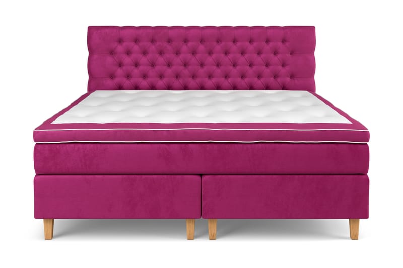 Celine Sängpaket 210x210cm, Rosa/Sammet