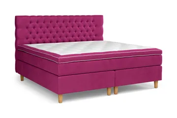 Celine Sängpaket 210x210cm - Rosa/Sammet - Products - Möbler - Säng - Kontinentalsäng