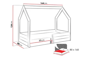 Cenon Sängram 80x160 cm - Grå - Products - Möbler - Säng - Sängram & sängstomme